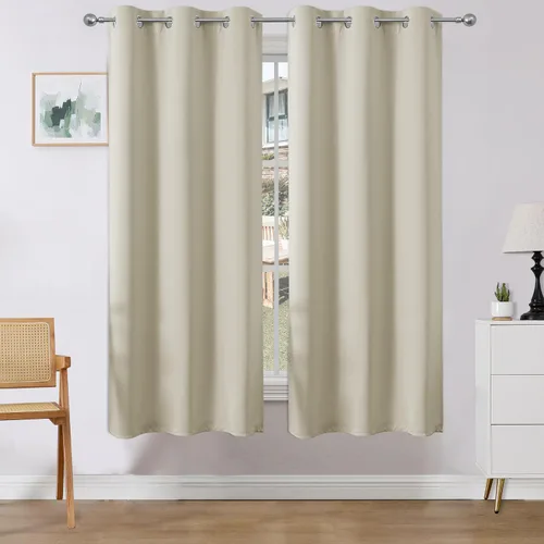 Miniatura 58 de Joydeco Cortinas opacas para dormitorio de 72 pulgadas de largo, 2 paneles de cortinas con aislamiento térmico para oscurecer la habitación