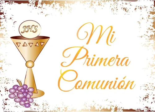 Fondo de comunión Mi Primera de 7 x 5 pies para la primera comunión de niños y niñas, decoración de fiesta de baby shower, decoración para tartas y