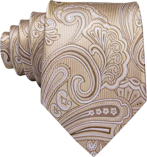 Miniatura 3 de Hi-Tie Conjunto de corbata de cachemira de seda y gemelos cuadrados de bolsillo
