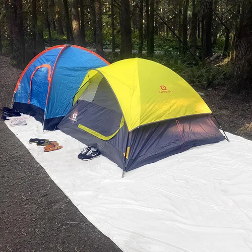 Miniatura 9 de 10' x 20' Cubiertas de lona de vinilo verde resistente de 14 mil para usos múltiples: impermeable, resistente al sol, techo, lona a prueba