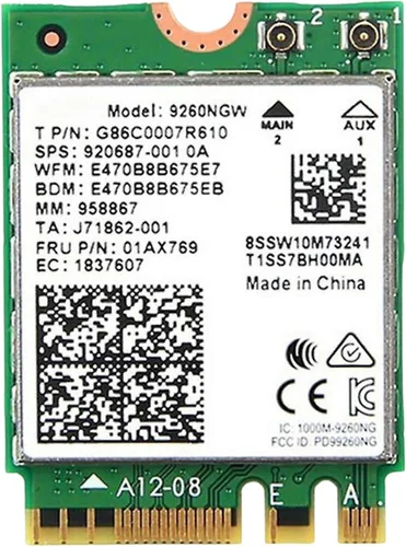 Miniatura 27 de Serie Killer para Intel AX1690i WiFi 6E Adaptador de juegos Actualización de AX411 Tarjeta WiFi CNVio2 M.2 WiFi de alta velocidad de 3.0 Gbps