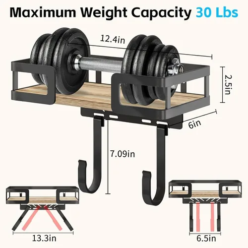Miniatura 3 de Soporte de pared para tabla de planchar, colgador de tabla de hierro, costura, organización de cuarto de lavandería, negro, soporte de hierro
