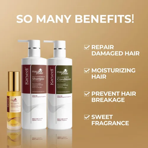 Miniatura 5 de Karseell Conjunto de Tratamiento Capilar de Colágeno para el Cuidado del Cabello, Champú y Acondicionador con Aceite para Cabello Seco Dañado Todos