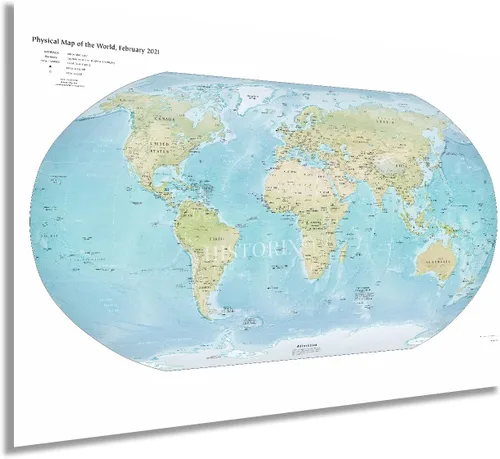 Miniatura 6 de HISTORIX Póster de mapa del mundo 2021, póster de mapa del mundo de 18 x 24 pulgadas, arte de pared de mapa del mundo, póster grande de mapa