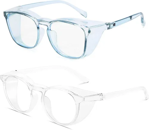 Miniatura 25 de Gafas de seguridad anti niebla para mujeres y hombres, TR90, lentes de bloqueo de luz azul, transparentes, antiarañazos, protección UV, marco