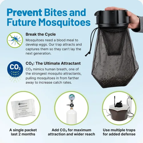 Miniatura 4 de Biogents Trampa para Mosquitos al Aire Libre Mosquitaire con Refuerzo de CO₂ y Señuelo SweetScent Alternativa Repelente Ecológica, Sin Pesticidas