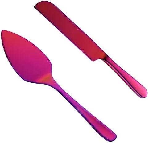 Miniatura 13 de Juego de cuchillos para tartas de boda, espátula de acero inoxidable 304, herramienta para hornear, pala, mantequilla, cuchillos para tarta, Con