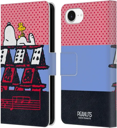 Miniatura 148 de Head Case Designs Funda de piel con licencia oficial de Peanuts Snoopy & Woodstock Balloon Halfs and Laughs para Apple iPhone 7/8/SE 2020 y 2022