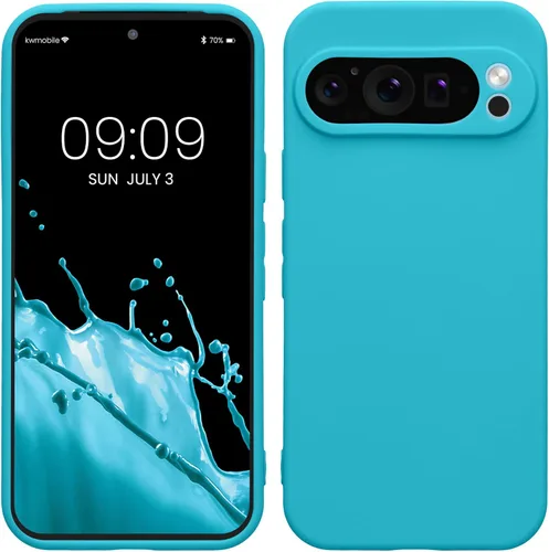 Miniatura 77 de kwmobile Funda compatible con Google Pixel 9 Pro - Funda protectora delgada de TPU para teléfono - Acabado mate suave - Negro mate
