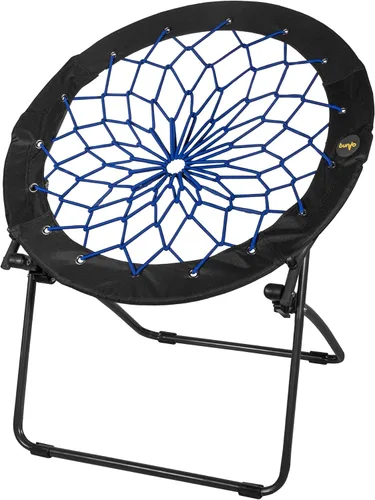 Zenithen Silla Bungee Bunjo Plegable de 29", Índigo (Paquete de 1) - Asiento Plegable Ligero para Adolescentes, Adultos, Dormitorios, Habitaciones,