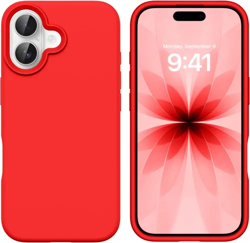 Miniatura 163 de GUAGUA Funda compatible con iPhone 17 Pro Max de 6.9 pulgadas, silicona líquida, goma de gel suave, delgada, forro de microfibra delgada