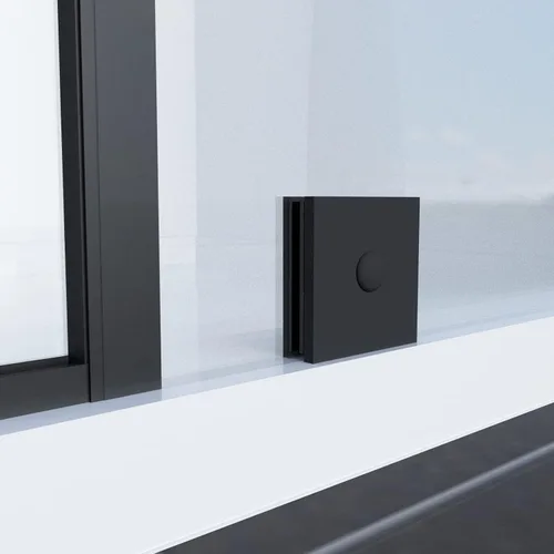 Miniatura 5 de CKB Abrazadera de vidrio de latón, 2 paquetes de clips de montaje en pared y piso, para vidrio de 5/16 a 3/8 pulgadas de grosor de vidrio, negro mate