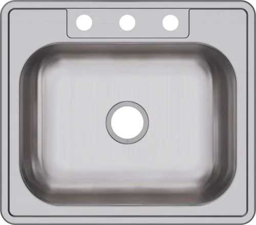 Miniatura 10 de Elkay D12522 Dayton Fregadero de Cocina de Acero Inoxidable de 25" de Empotrar de Una Sola Cubeta - 1 Orificio para Grifo