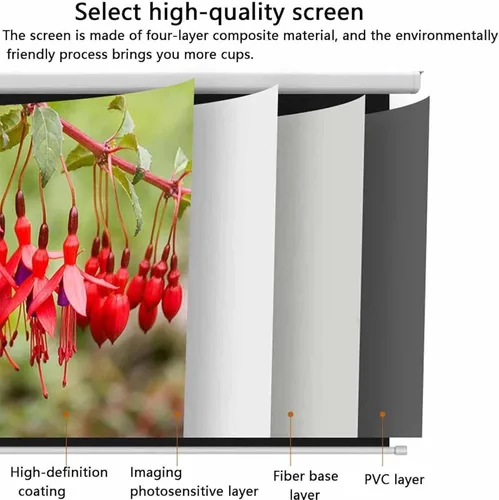 Miniatura 5 de Motorised Tela Proyector (Electric Projector Screen) 16:9 4k HD Portable Extensible Screen,Remote + Wired Control,Ceiling-Mounted for Theater &