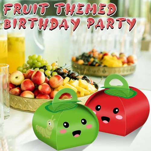 Miniatura 5 de TaoBary 36 Piezas Cajas de Favores de Fiesta de Manzana Caja de Dulces de Apreciación al Maestro Forma de Manzana Roja 3D Mini Bolsas de Regalitos