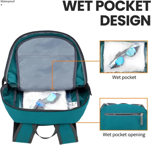 Miniatura 2 de Venture Pal - Mochila de senderismo ligera y plegable para viajes de 40 L A1- verde