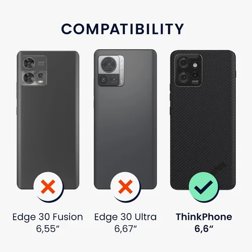 Miniatura 2 de kwmobile Funda compatible con Motorola ThinkPhone - Funda protectora de silicona TPU suave y delgada, color negro mate