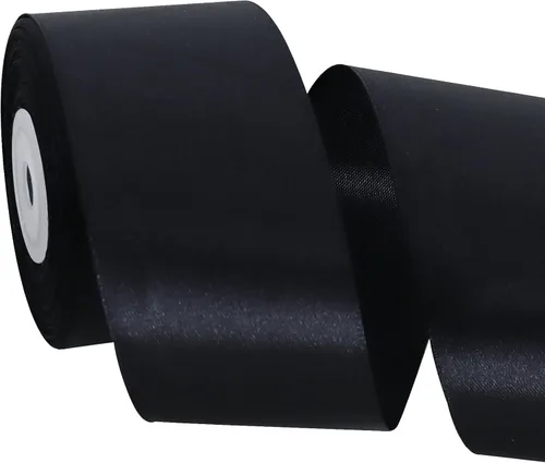 Miniatura 35 de TONIFUL - Cinta de satén de oro rosa de 2 pulgadas x 25 yardas de ancho, rollo de cinta de satén sólida para manualidades, cinta para silla