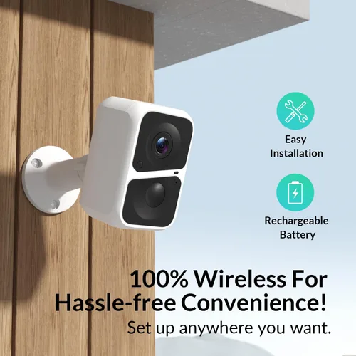 Miniatura 3 de Vicohome - Cámara de seguridad inalámbrica WiFi 2K alimentada por batería, para exteriores/interiores con detección de movimiento AI, visión