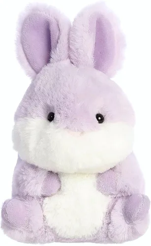 Miniatura 2 de Aurora Rolly Pets Bundle - Juego de conejitos de peluche de 5 pulgadas (rosa y lavanda)