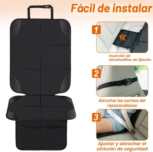 Miniatura 4 de Husfunov - Protector de asiento de auto, paquete de 2 unidades de almohadilla para asiento de auto, con el acolchado más grueso y respaldo