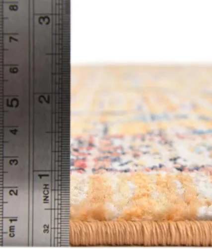 Miniatura 5 de Unique Loom Lola Collection - Alfombra de área Vivacious (5 pies 3 pulgadas x 8 pies, rectangular, amarillo/azul)