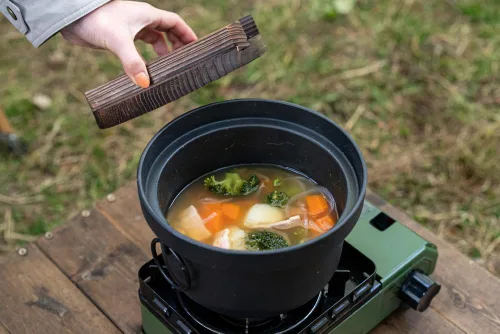 Miniatura 8 de Ikenaga Iron Works Delicious - Arroz de hierro, olla de hierro, negro, 2 piezas