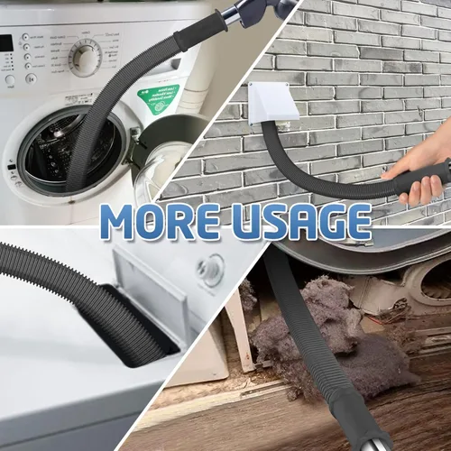 Miniatura 4 de PetOde Kit de limpiador de ventilación de secadora de 2 piezas compatible con la mayoría de aspiradoras, cepillo de pelusa de secadora y accesorio