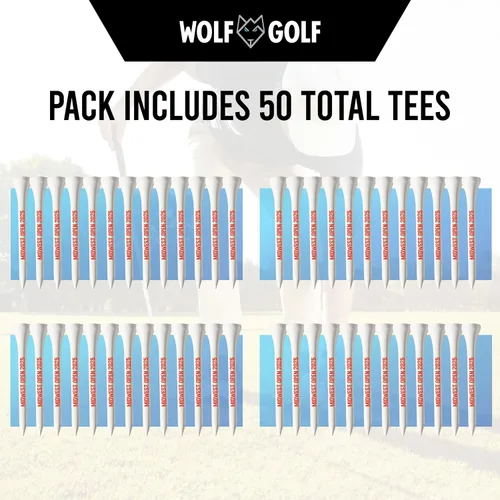 Miniatura 5 de Camisetas de golf personalizadas, elige fuente y color, juego de regalo, juegos de 50, 100 o 200 camisetas blanco (50 - WHITE)