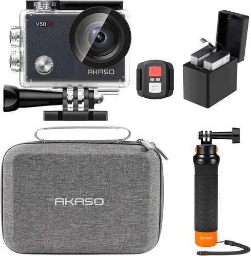 Miniatura 9 de AKASO V50X. Cámara de acción WiFi nativa 4K30fps con pantalla táctil EIS 4X Zoom, resistente al agua hasta 40 metros, soporte para cámara