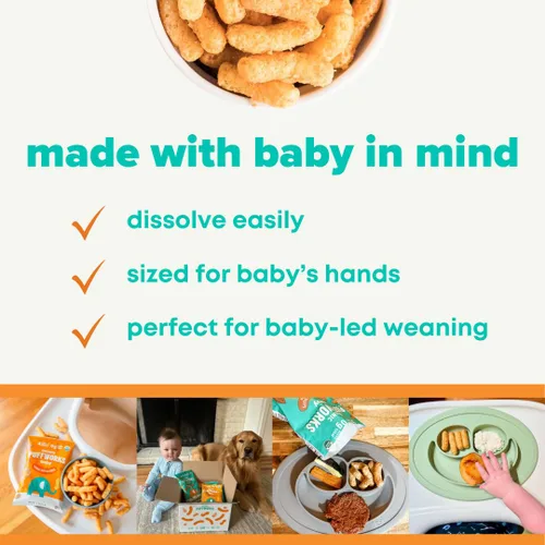 Miniatura 6 de Puffworks Baby Organic Peanut Butter Puffs, perfecto para la introducción temprana del maní, proteína a base de plantas, USDA orgánico, sin gluten