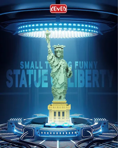 Miniatura 2 de dOvOb Estatua de la Libertad Micro Mini Bloques Conjunto de Construcción (2510PCS) - Modelo Arquitectónico Juguetes
