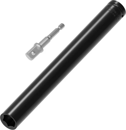 Miniatura 12 de Juego de Accesorios para Llave de Impacto de 1/2 Pulgada, 19mm (3/4 Pulgada) de Profundidad, 6 Puntos, 6 Pulgadas de Largo y Adaptador de Eje