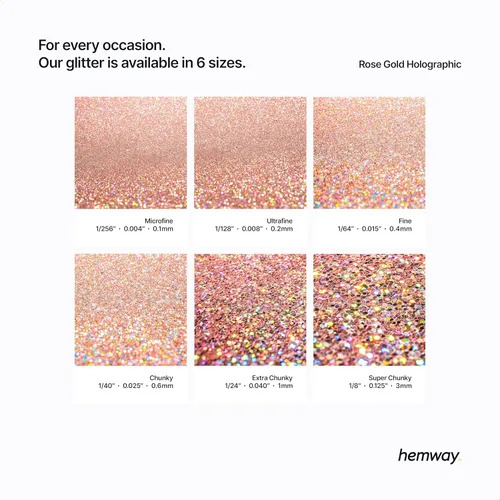 Miniatura 43 de Hemway - Purpurina para resina 100g, cristales metálicos plateados, copos súper gruesos para vasos de epoxi, cera de fusión