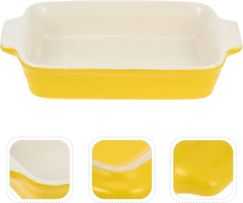 Miniatura 4 de Cabilock Cuenco de cerámica para hornear de gres para hornear manijas Au Gratin Dish para panes de queso