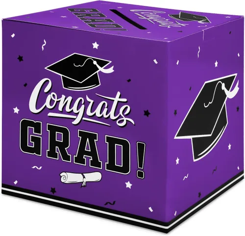 Gatherfun Decoraciones de fiesta de graduación Caja de graduación Caja de tarjetas de graduación para regalo de graduación Regalos de fiesta de