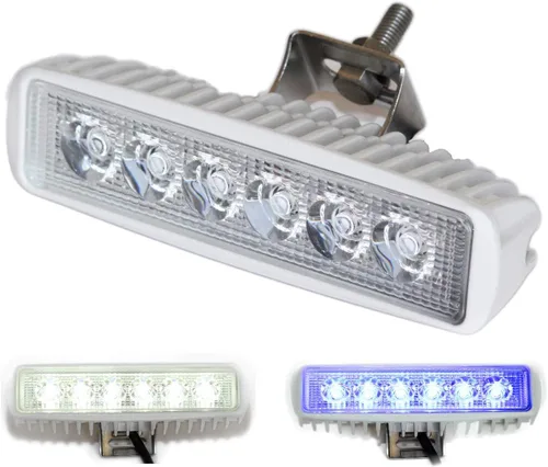 Wave One Marine Luz LED de doble color para esparcidor de barcos, cubierta de luz de inundación, accesorios y soporte inoxidable IP68, impermeable,