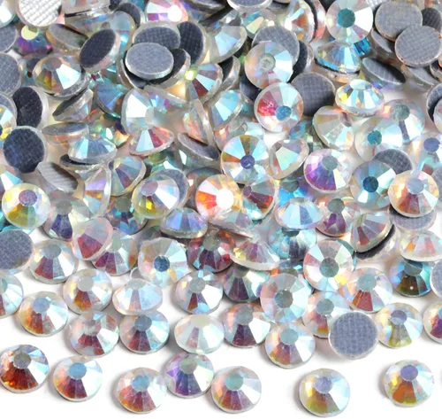Miniatura 32 de 6000 diamantes de imitación termoadhesivos a granel, diamantes de imitación azules para ropa de manualidades, cristales termoadhesivos para Zafiro