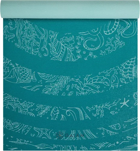 Miniatura 3 de Gaiam - Tapete de yoga con estampado, antideslizante para ejercicio y fitness para todo tipo de yoga, pilates y ejercicios en el suelo Bajo el mar