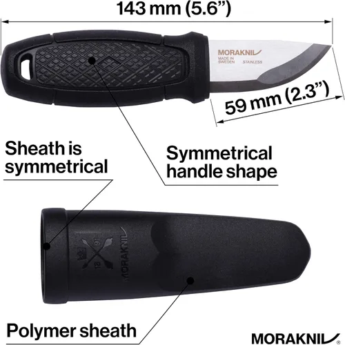 Miniatura 2 de Cuchillo con hoja de acero inoxidable Morakniv Eldris y vaina de plástico
