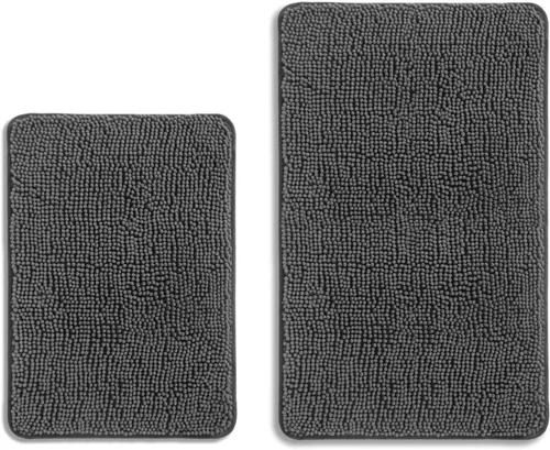 Miniatura 55 de Alfombra de baño pequeña de 12 x 18 pulgadas, lavable y absorbente, antideslizante, alfombra de baño de felpilla gruesa y suave para baño, ducha