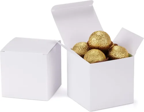 Miniatura 16 de Quotidian Cajas de regalo plegables de papel perlado italiano vintage con purpurina y tapas, de 3 x 3 x 3 pulgadas (7.6 x 3.0 x 3.0 x 3.0 in)