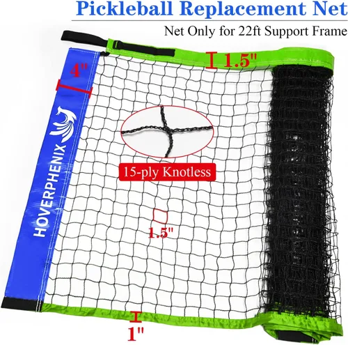 Miniatura 2 de Red de repuesto para pickleball de 22 x 3 pies para interiores o exteriores, se adapta a la mayoría de marcos de bolas de pepinillo independientes