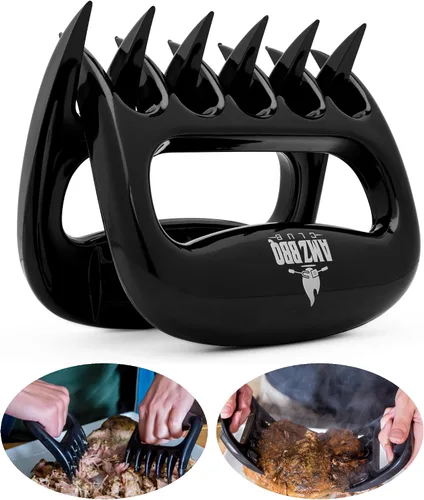Miniatura 6 de Juego de accesorios para parrilla de barbacoa con garras de carne - 2 guantes de silicona, garras para cerdo tirado, termómetro de barbacoa