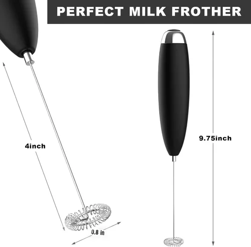 Miniatura 6 de Anteday Espumador de Leche Eléctrico de Mano, Varita Espumadora para Café, Funciona con Baterías (No Incluidas), Mezclador de Bebidas, Batidor