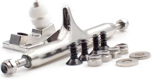 Miniatura 6 de SPITBOARDS® 32 mm Fingerboard Pro Trucks by, Real Lock Nuts, Single Axis, Kingpins, Rubber O-Ring Urethane Bushings, Optimised Hanger, Width 32 mm