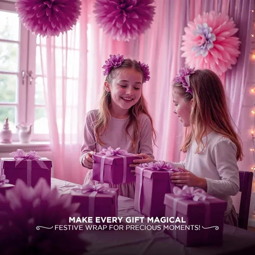 Miniatura 5 de SANZIX 150 hojas de papel de seda morado para bolsas de regalo a granel de 14 x 20 pulgadas, papel de regalo de Navidad morado para regalos, ramos