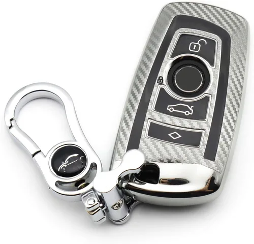 Miniatura 9 de Cubierta de llavero de coche con acabado de fibra de carbono suave para BMW Serie 1 2 3 4 5 6 7 Series 5GT GT3 GT5 X1 X3 X4 M2 M3 M4 M5 M6 Caja