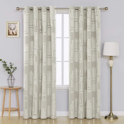 Miniatura 19 de Deconovo - Cortinas opacas para oscurecer la habitación, con aislamiento térmico, cortinas con ojales