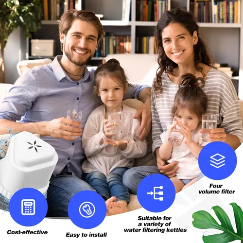 Miniatura 4 de 2 paquetes de filtros de repuesto para jarra de filtro de agua EPIC, jarra de filtro de agua compatible con Aquagear Seychelle, sin BPA. Elimina
